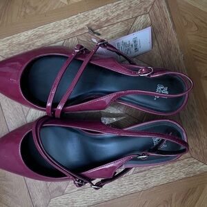 wild fable Burgundy Pointed Toe Slingback Pumps
